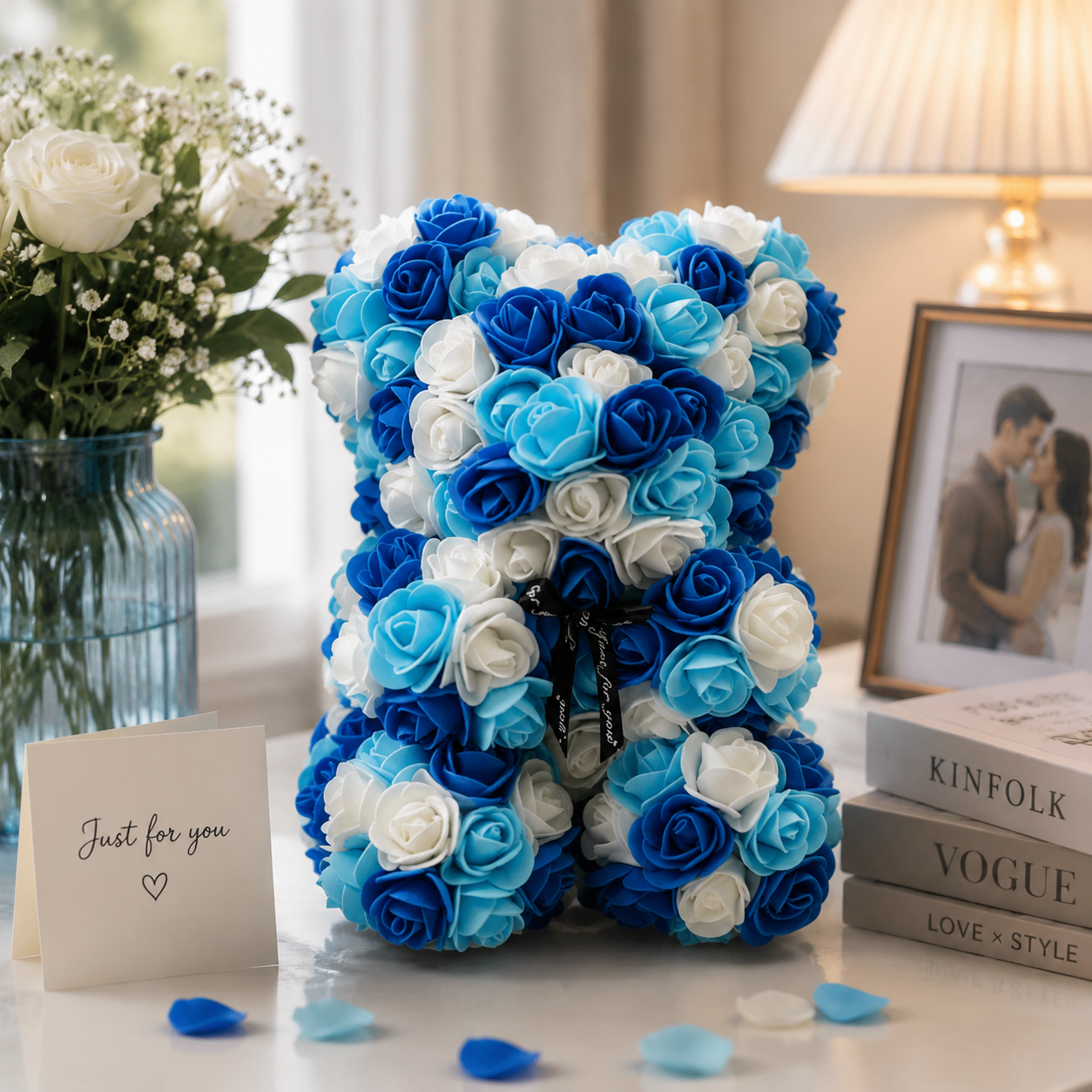 EverBloom Rose Teddy Bear – Luxury Foam Rose Gift Collection